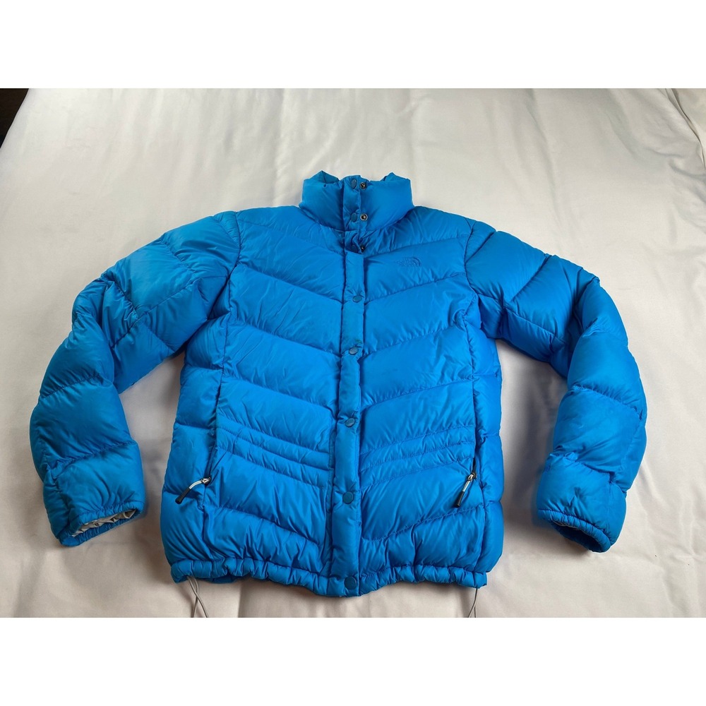 The North Face Puffer Jacket Womens XL Blue Good 550 Down Quilted Coat